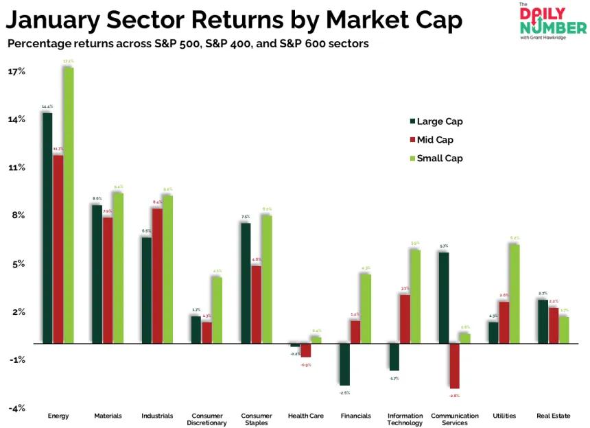 January Sector Returns by Market Cap 02032026