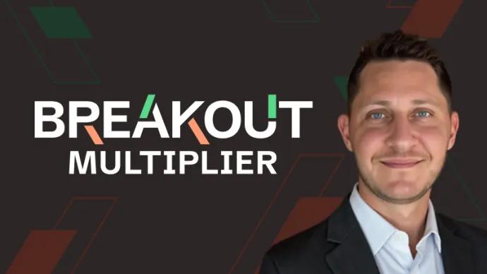 breakout multiplier logo with steve strazza headshot